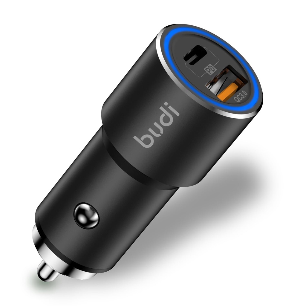 BUDI CAR CHARGER 2 USB PORTS M8J618 GLD