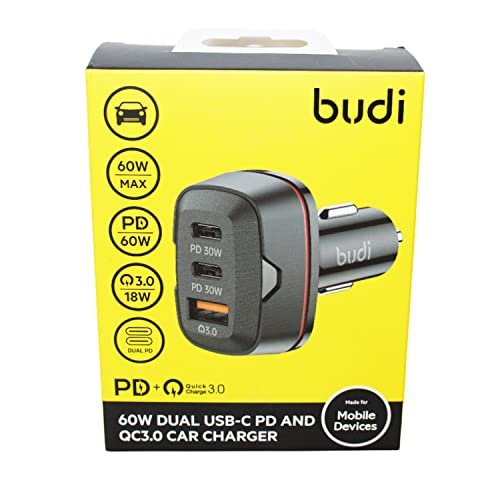 BUDI CAR CHARGER M8J619-SLV