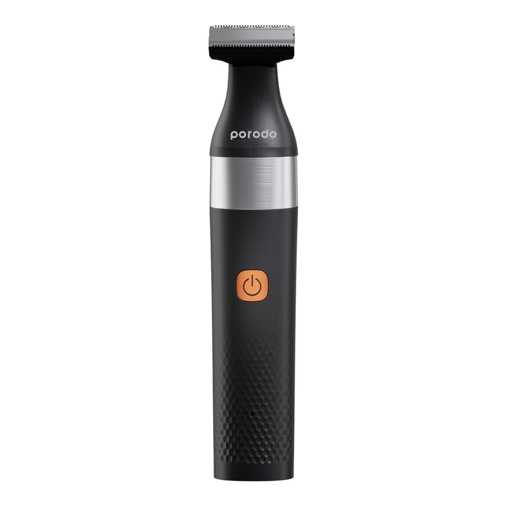 Porodo Lifetsyle Waterproof Dual Rechargeable Vacuum Trimmer 1400mAh - Grey and Black PD-LFST063-BK