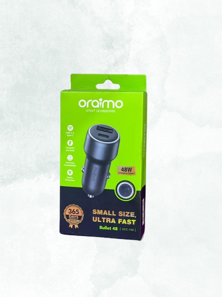 Oraimo 48W car charger Bullet 48- OCC-73D