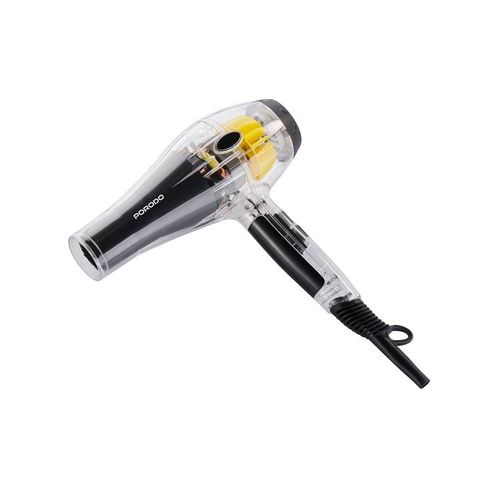 Porodo 2000W Transparent Hair Dryer - Black PD-LFST106-BK