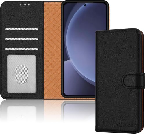 Levelo Morphix Leather Case For Samsung S25 Plus - Black LVL-MORPLEAT-25P-BK