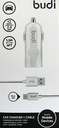 BUDI CAR CHARGER + MICRO USB CABLE M8J061M BLK