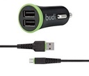 BUDI COILED CHARGE/SYNC MICRO USB CABLE M8J150MS BLK