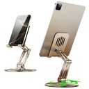 Porodo Adjustable Folding Aluminum Alloy with Silicone Pad and Carbon Steel Phone Hold er - Grey PDHSM24GY