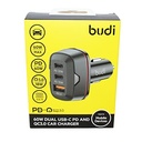 Budi M8J068M Car Charger 2 USB Port With C